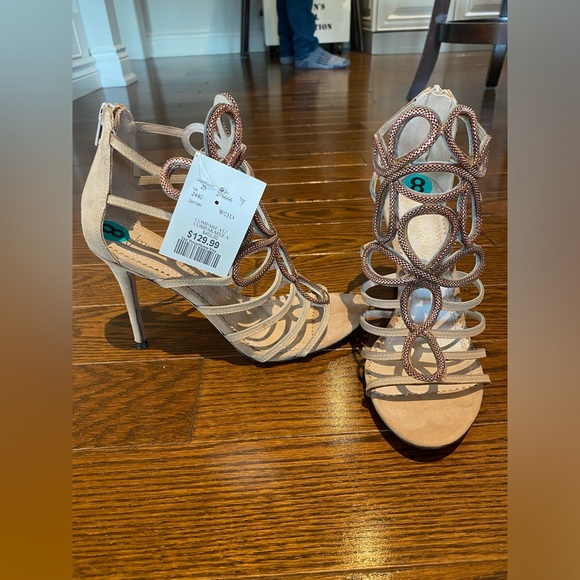 NWT Jean-Michel Cazabat rose gold designer 4” stilettos - Picture 2 of 4